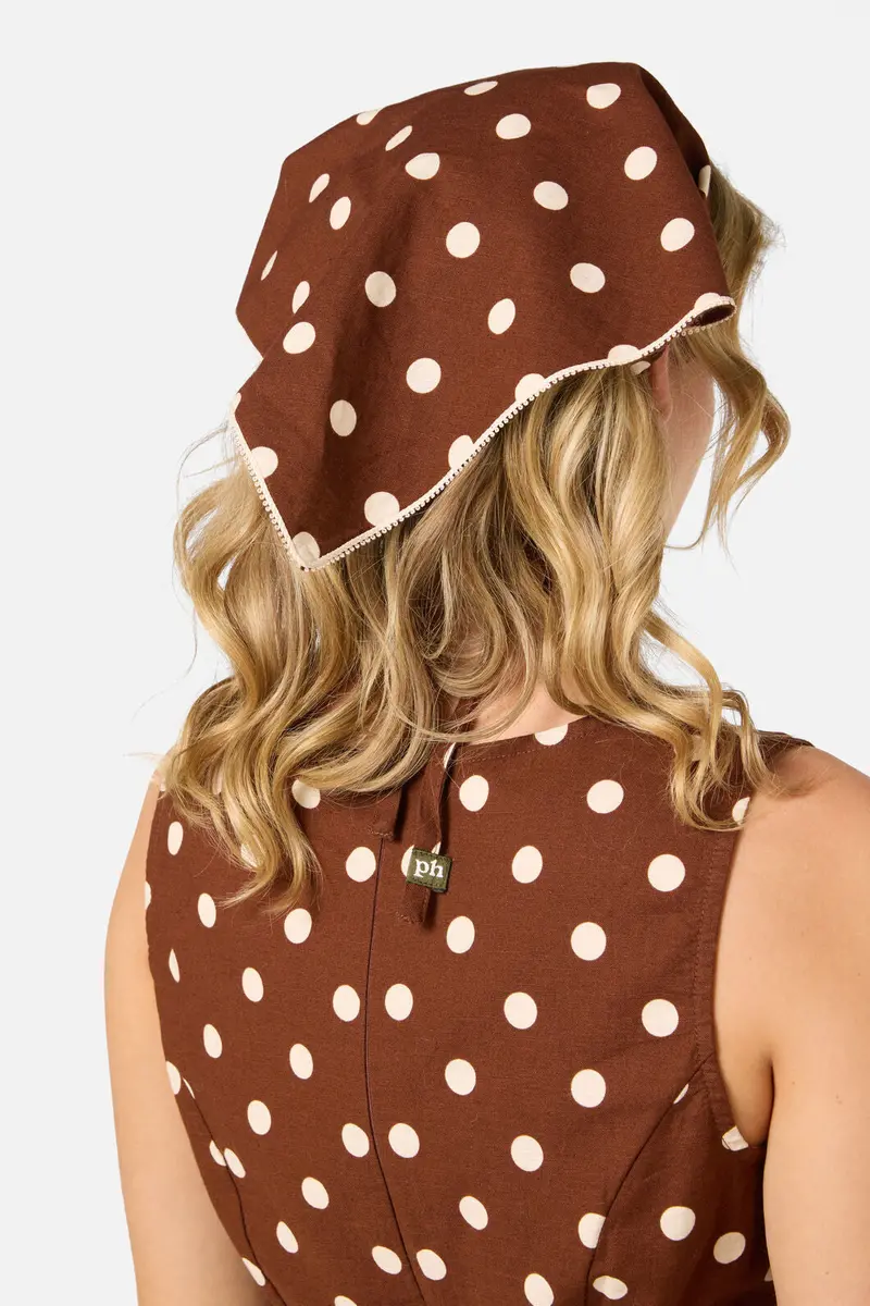Chocolate Spot Head Scarf 1