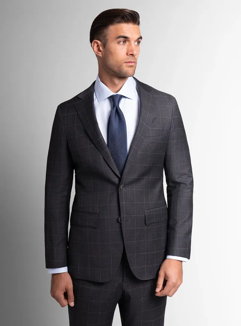 Cioran Overcheck Grey Suit 1