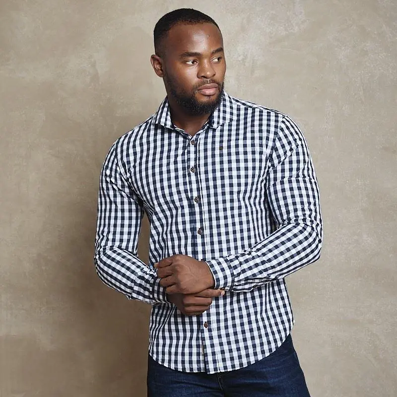 Clarence Escape Slim Fit Shirt - Midnight 1