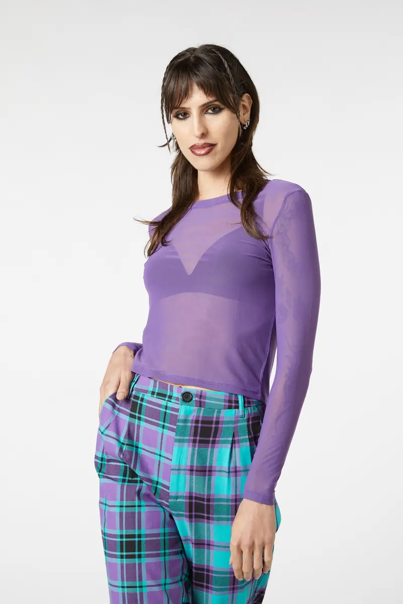Classic Plain Mesh Top 9