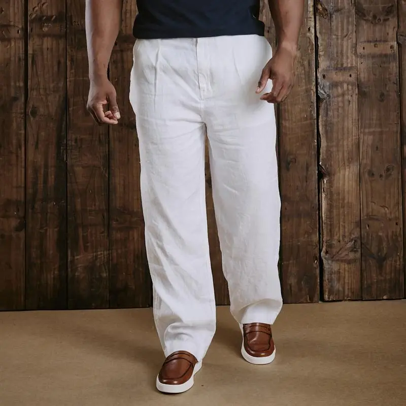Clifton Beach Linen Pant - Pelican 1