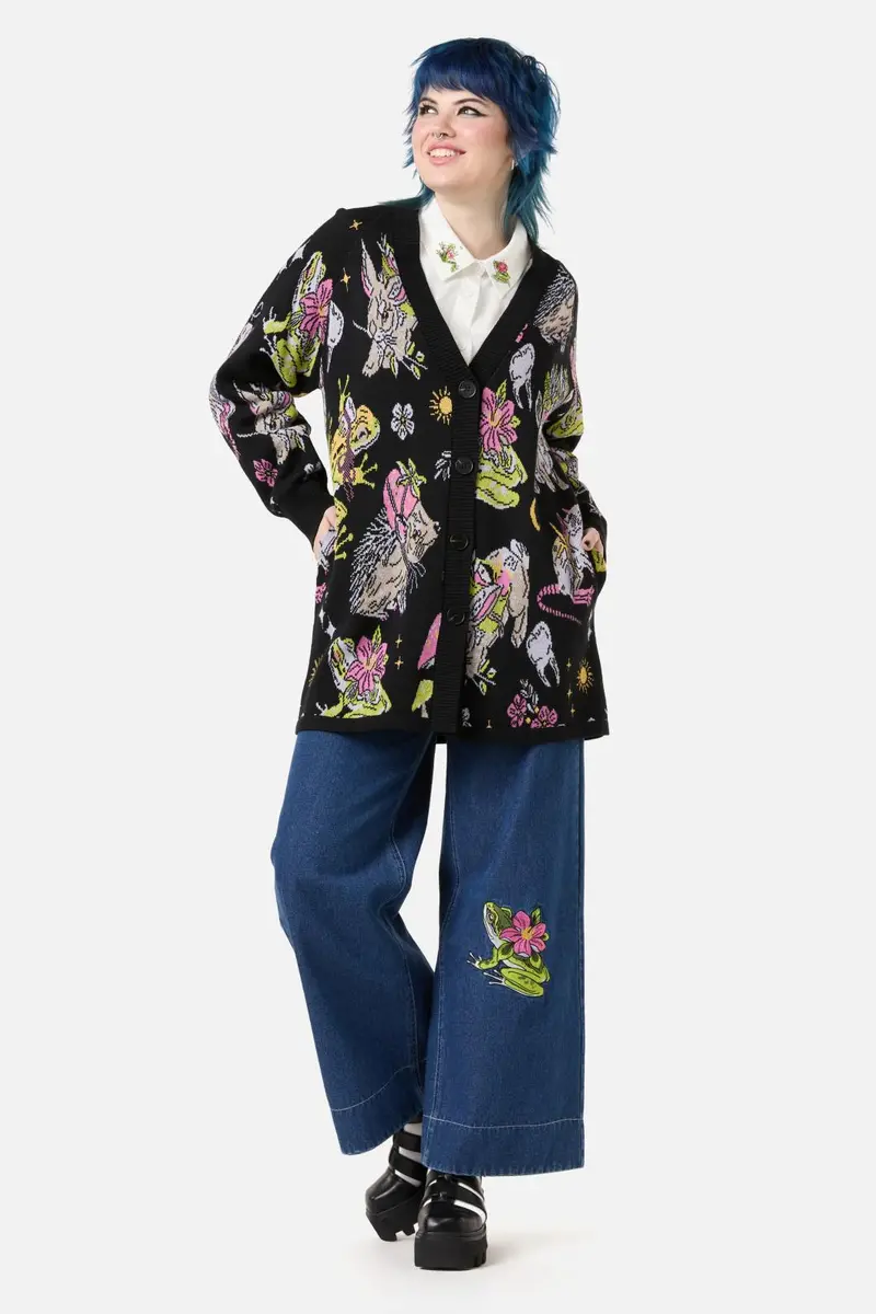 Collectors Guide Print Cardigan 1