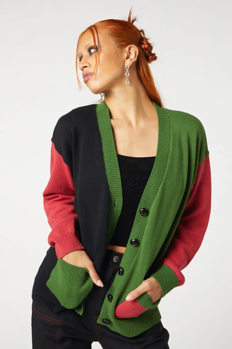 Colourblock Cardigan 1