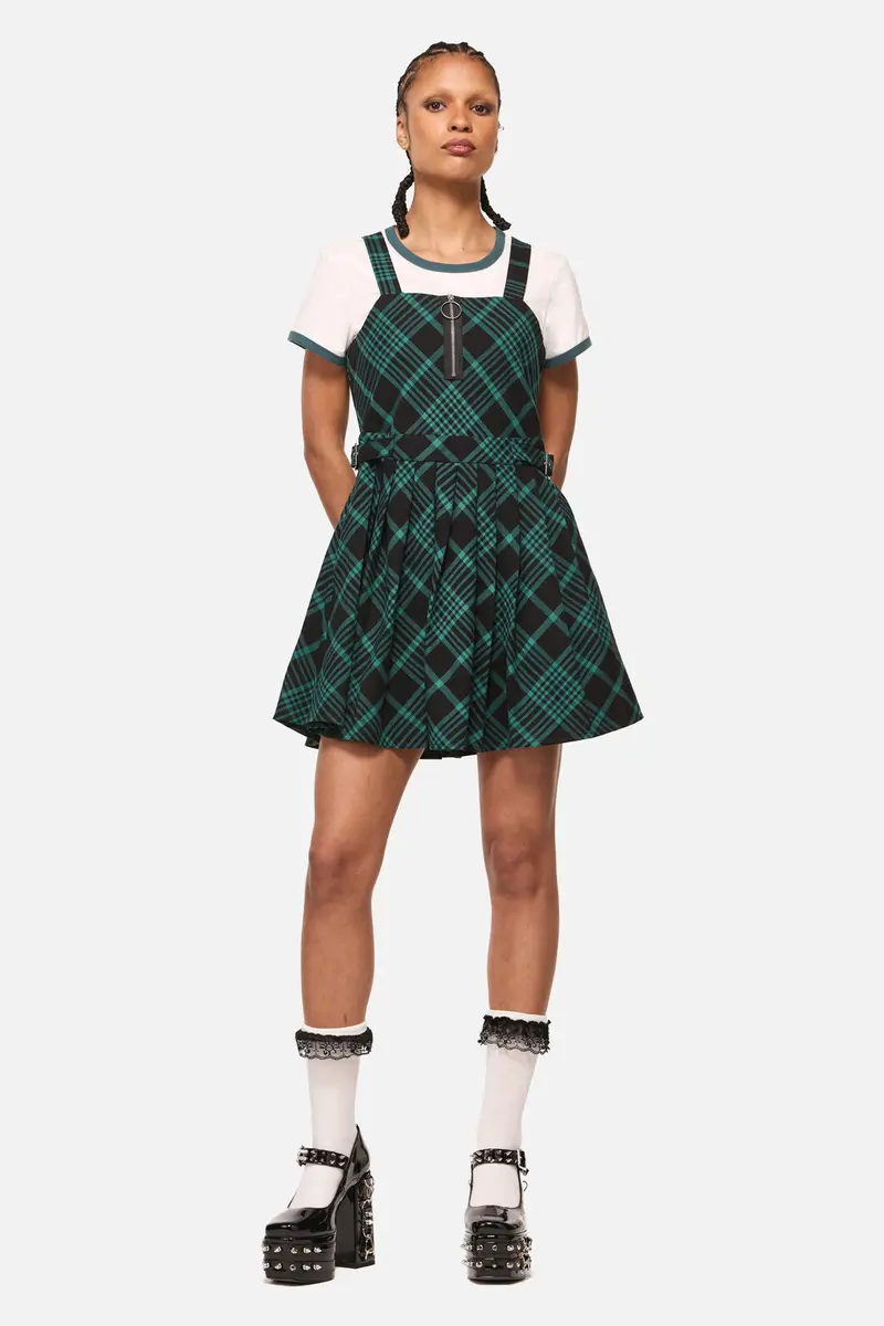 Conjuring Goth Tartan Pinafore 1