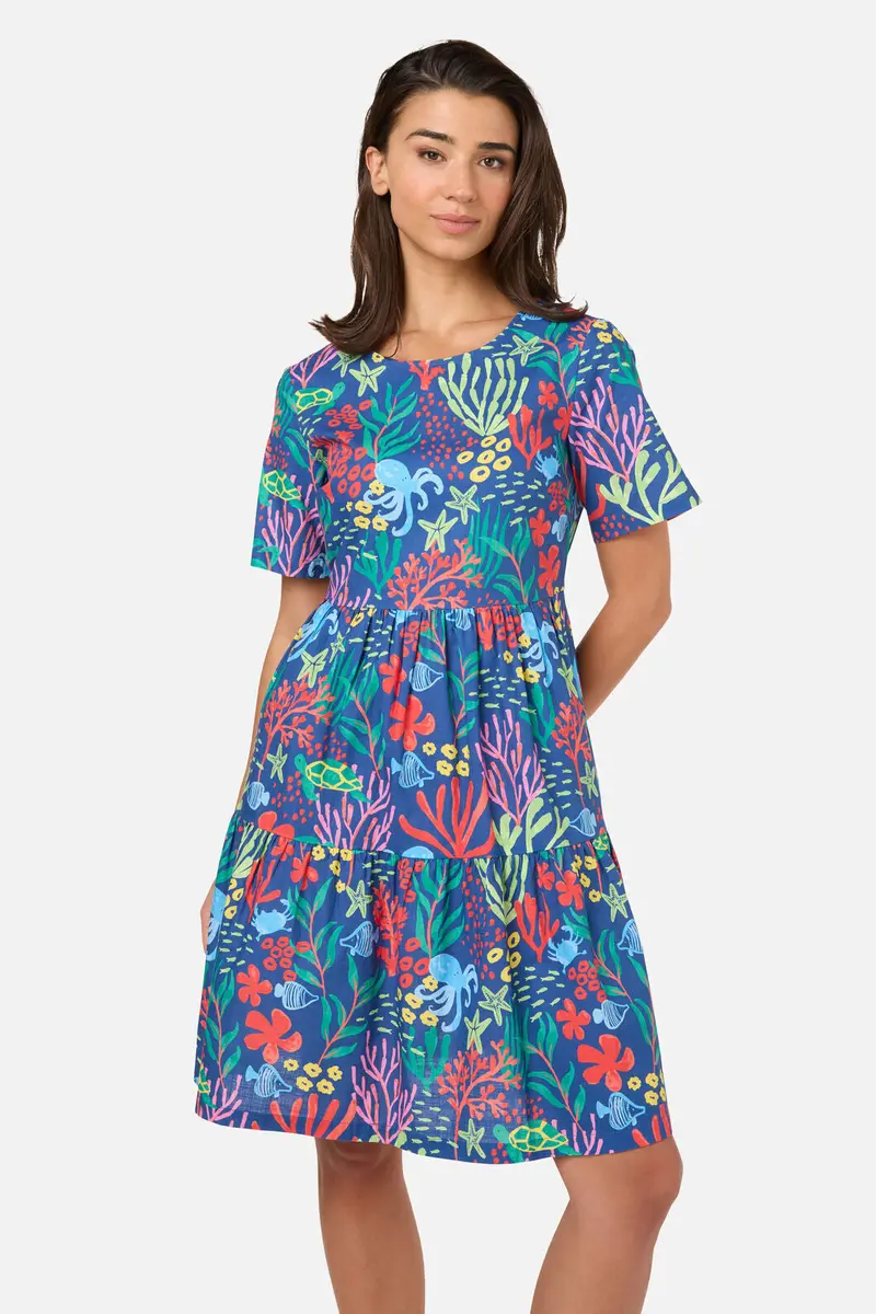 Coral Reef Smock Dress 1