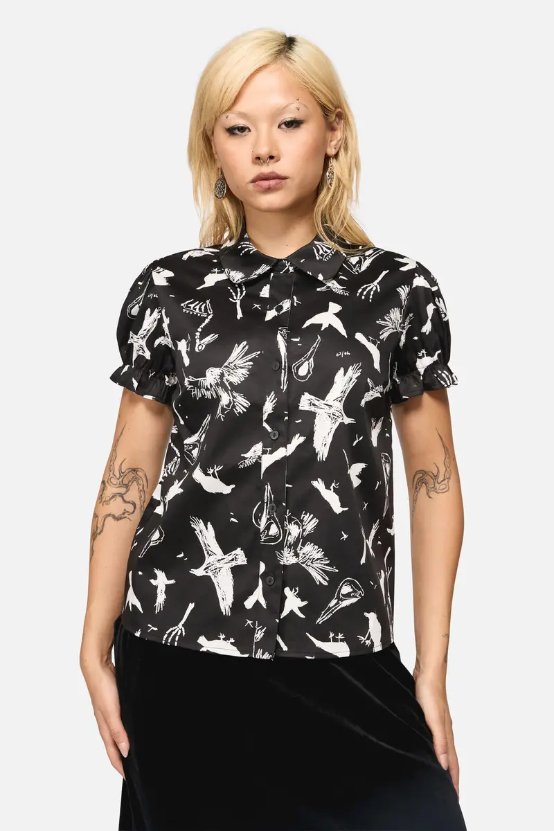 Corbeau Print Relaxed Blouse 1