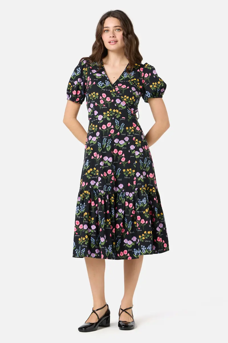 Cottage Garden Midi Wrap Dress 1