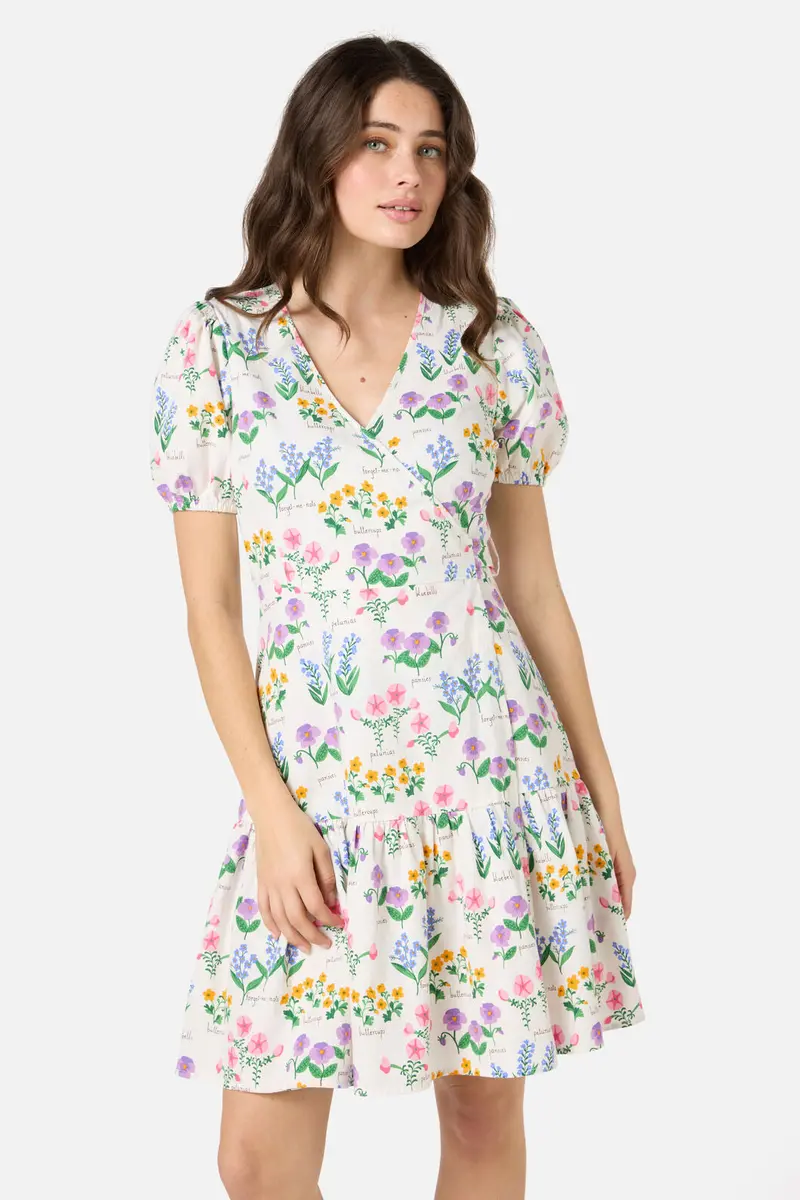 Cottage Garden Mini Wrap Dress 1