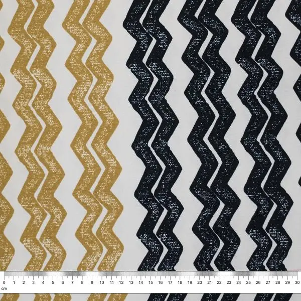 Cotton Duck Fabric, Retro Chevron- Width 145Cm 1