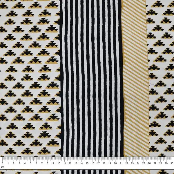 Cotton Duck Fabric, Retro Multi-Print- Width 145Cm 1