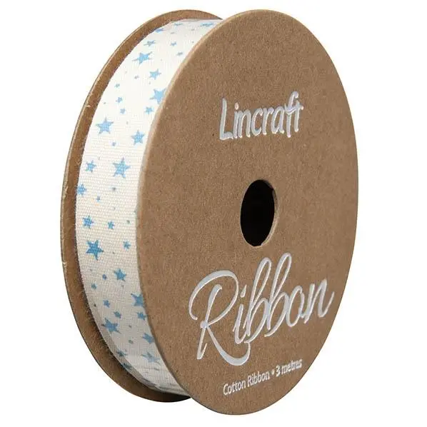 Cotton Ribbon, Sky Stars- 15Mm X 3M 1