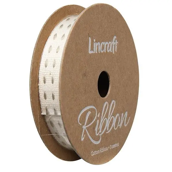 Cotton Ribbon, Stitches Silver- 15Mm X 3M 1