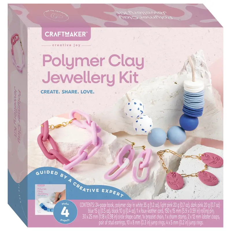Craft Maker Polymer Clay Jewellery Kit (2025 Ed) 1
