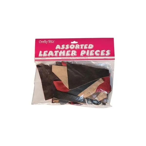 Crafty Bitz Assorted Leather Pieces- 100Gm 1