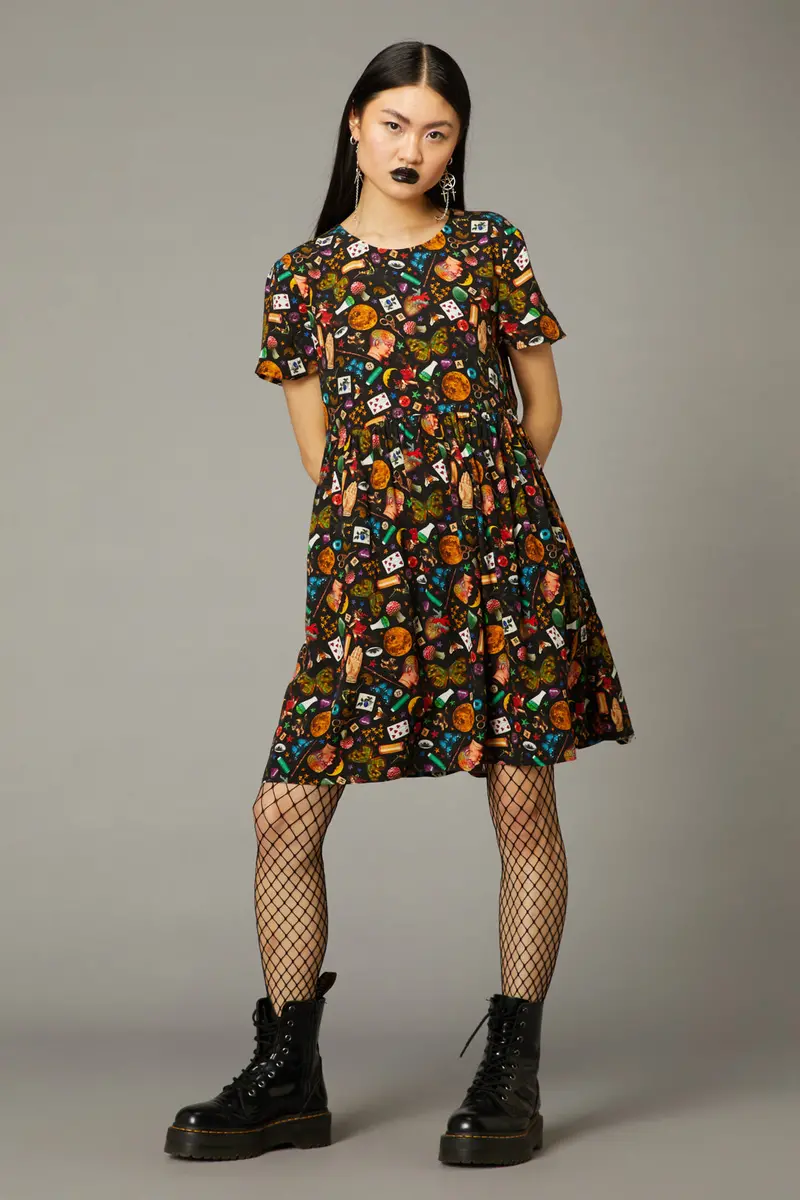 Crafty Witch Print Dress 1