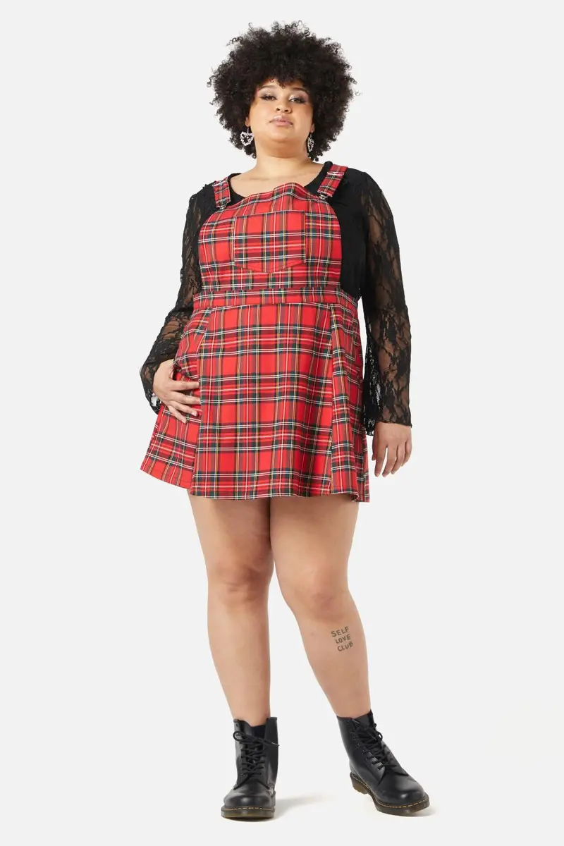Curve Chosen Tartan Pinafore 1