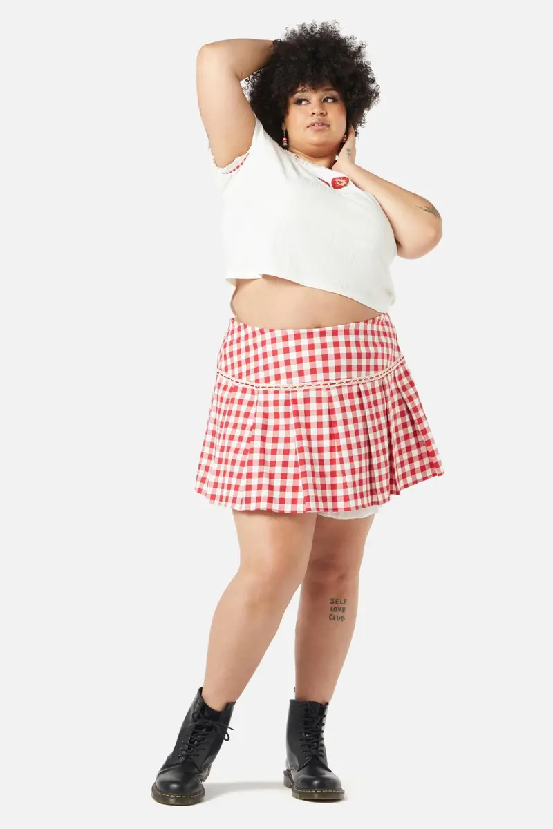Curve Jam Gingham Bloomer Skort 1