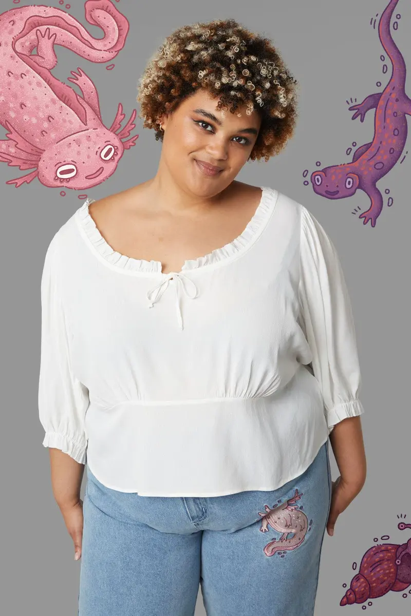 Curve Lily Pad Blouse 1