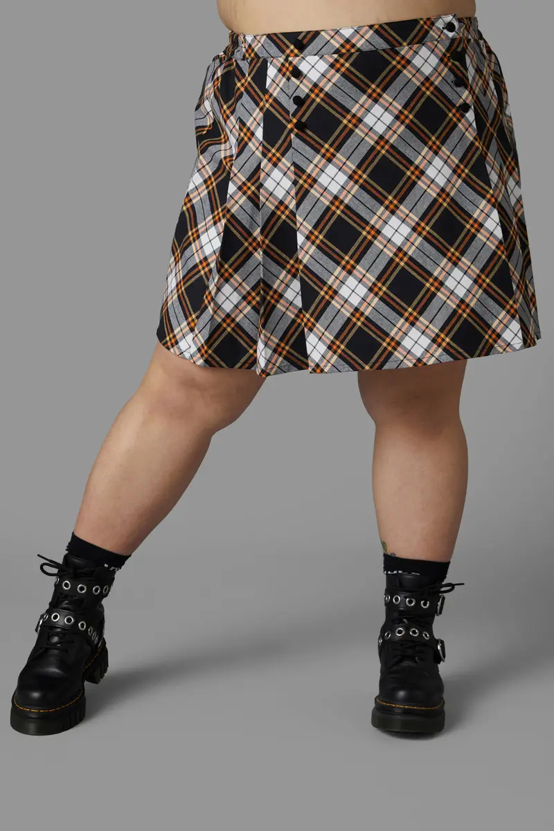 Curve Pumpkin Tartan Skirt 1