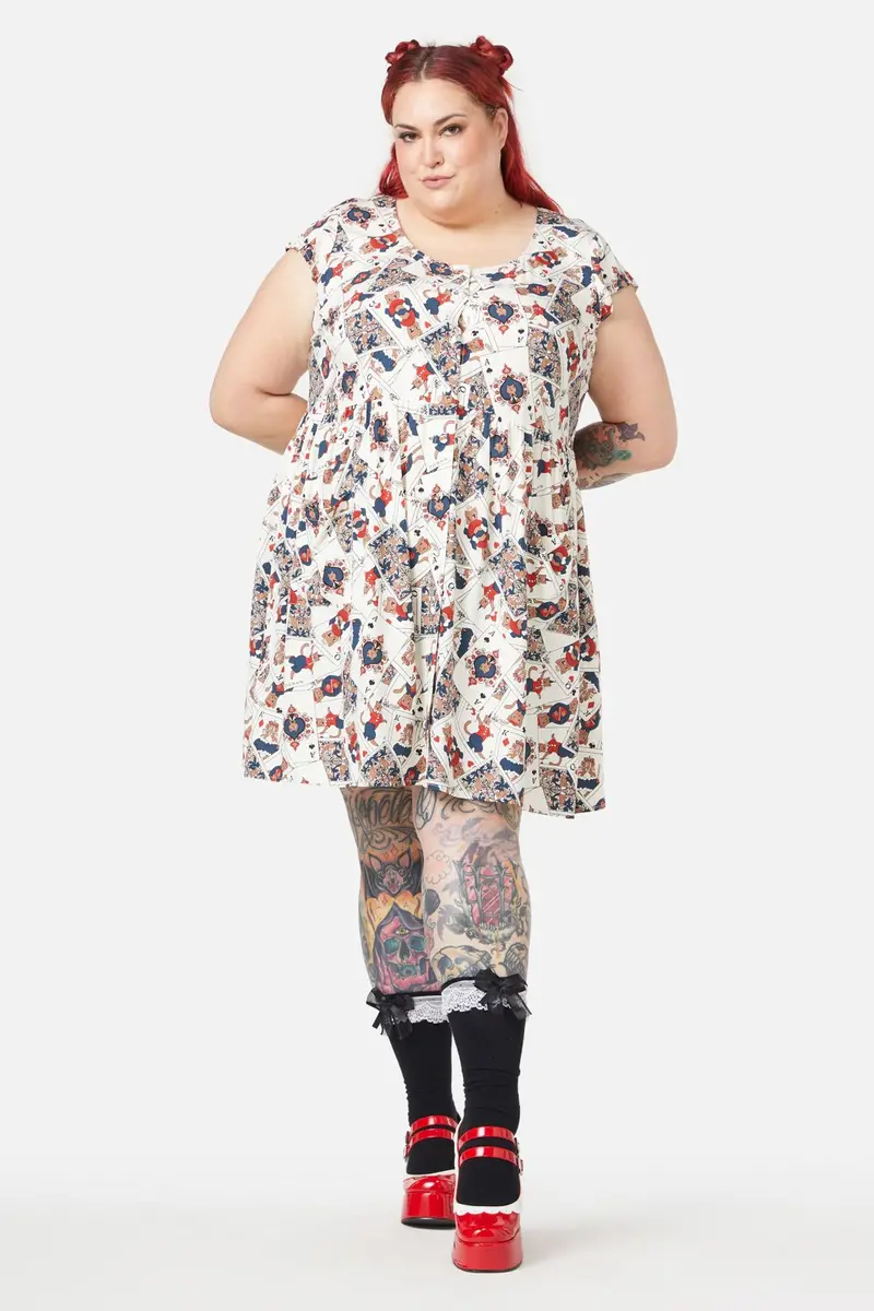Curve Queen Of Cats Print Dress 1