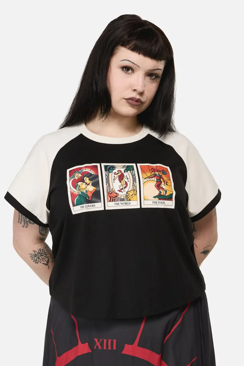 Curve Tarot Card Raglan Tee 1