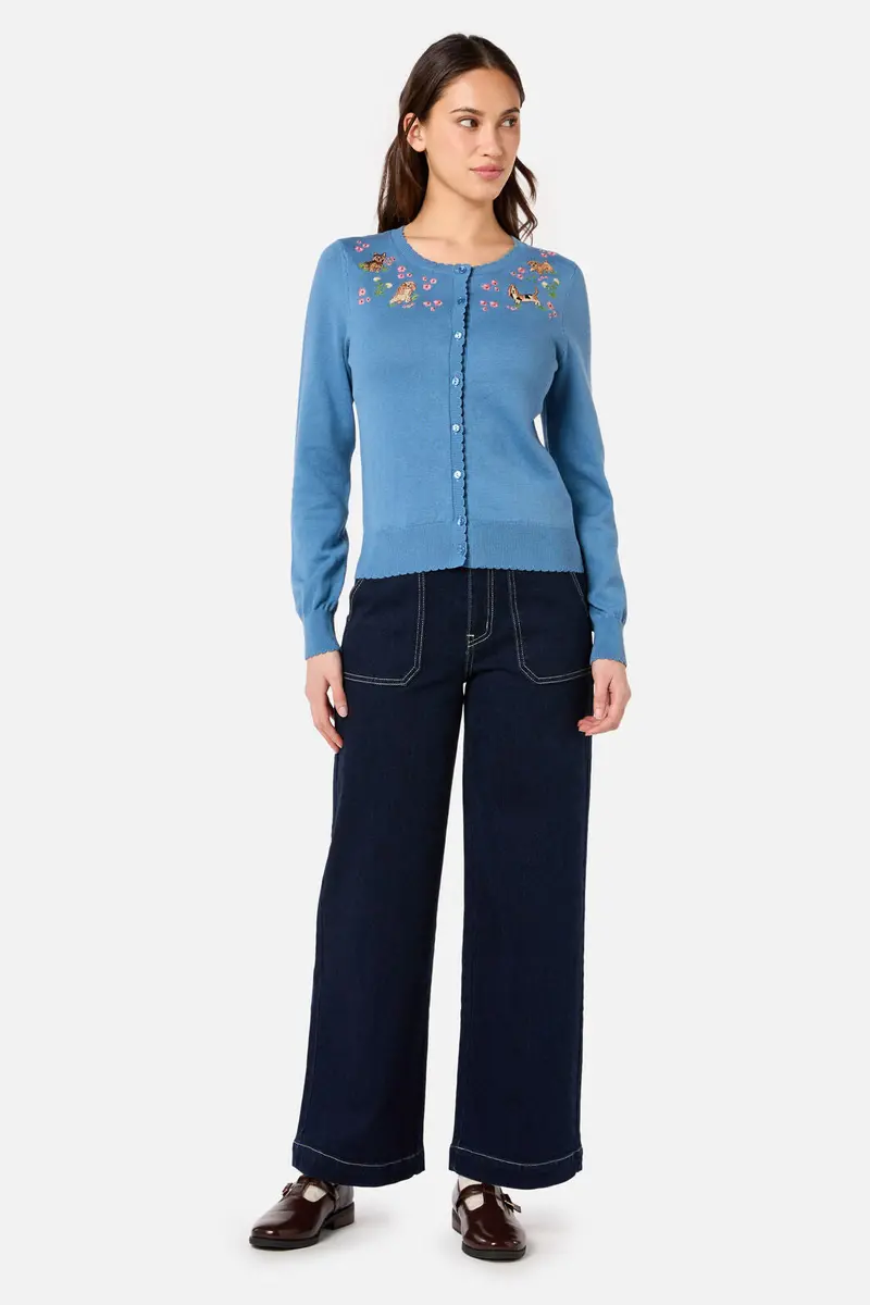 Cute Dogs Embroidered Cardigan 1