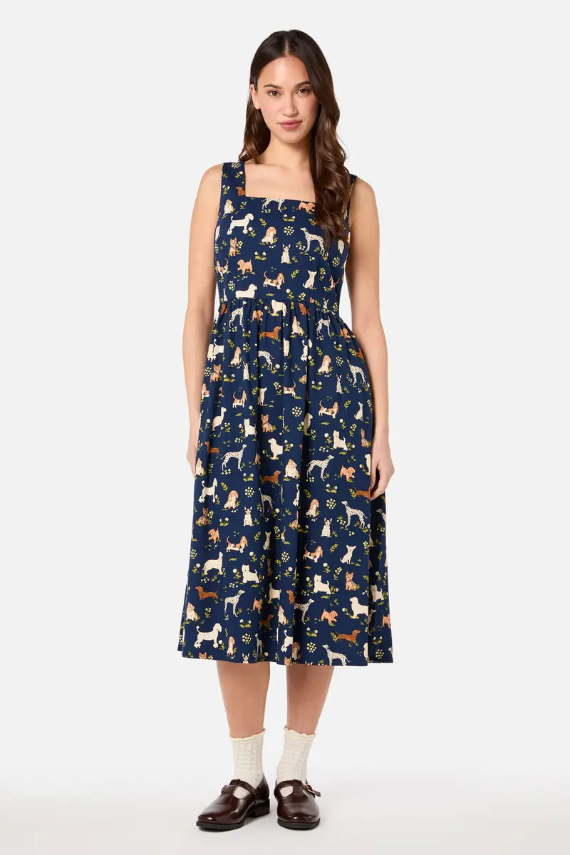 Cute Dogs Midi Dress 1