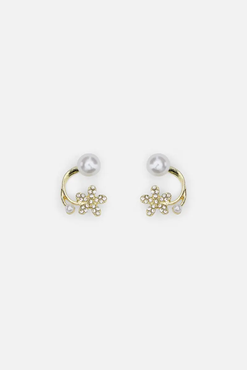 Daisy Pearl Wrap Earrings 1