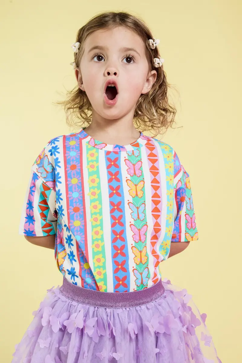 Daisy Stripe Kids Ss Tee 1