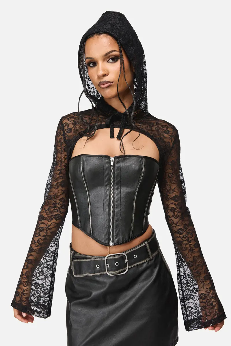 Dame Lace Hood Top 1