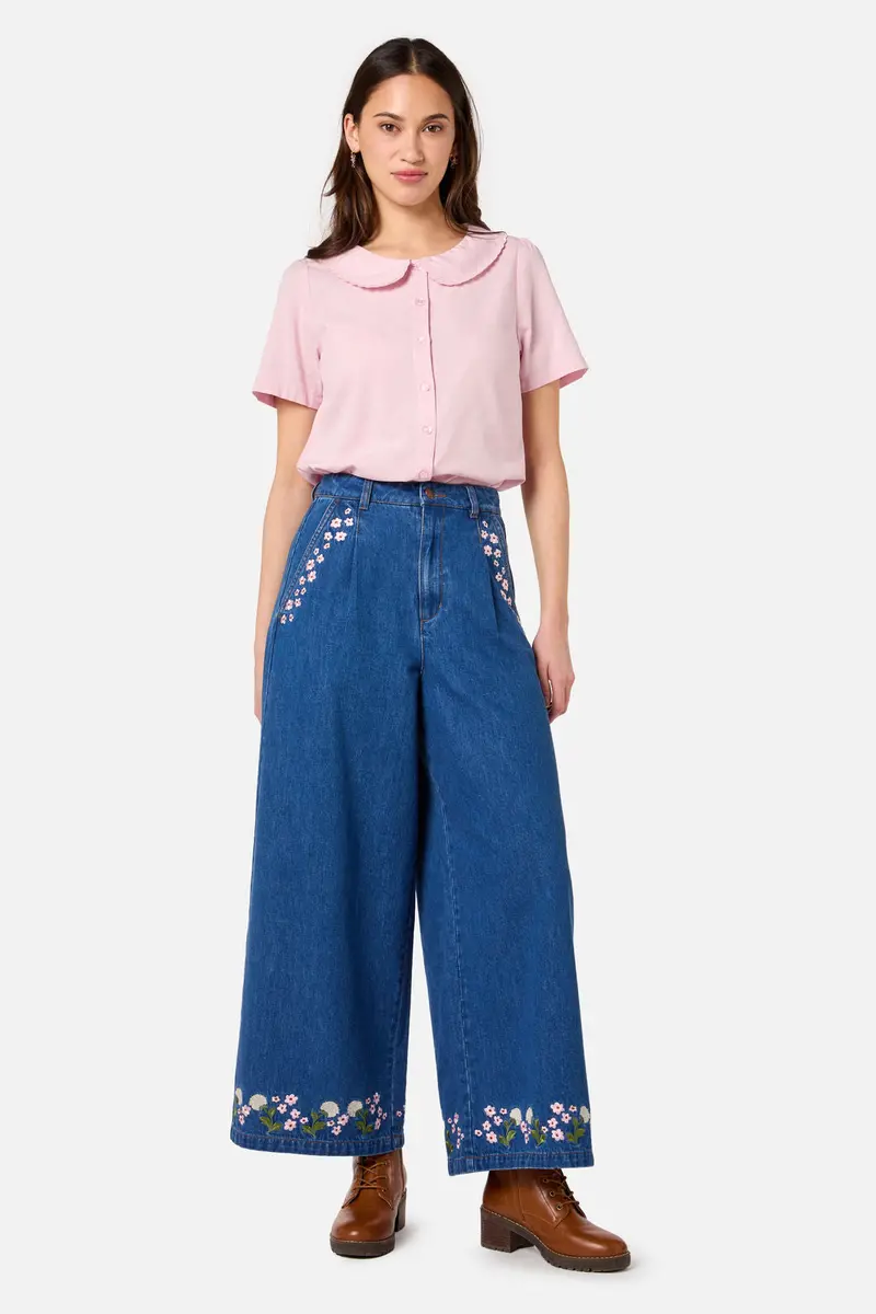 Dandelions Emb Denim Culotte 1