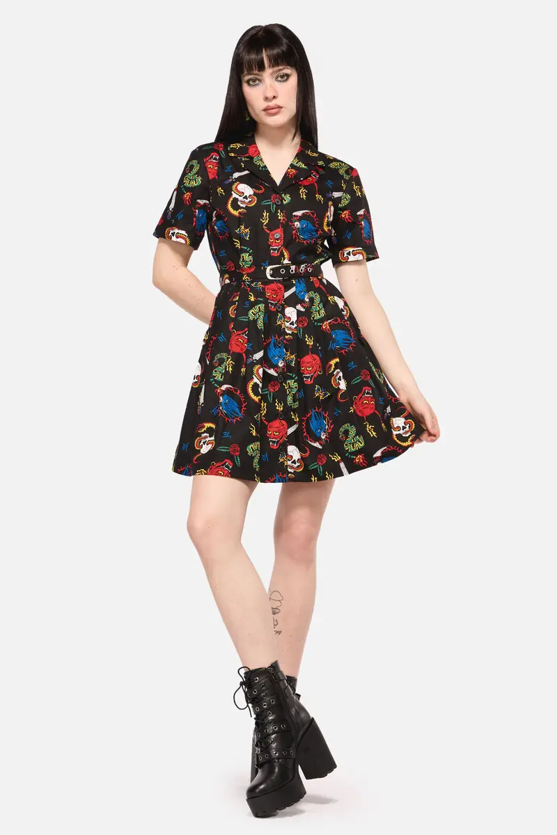 Dangerous Grunge Print Dress 1