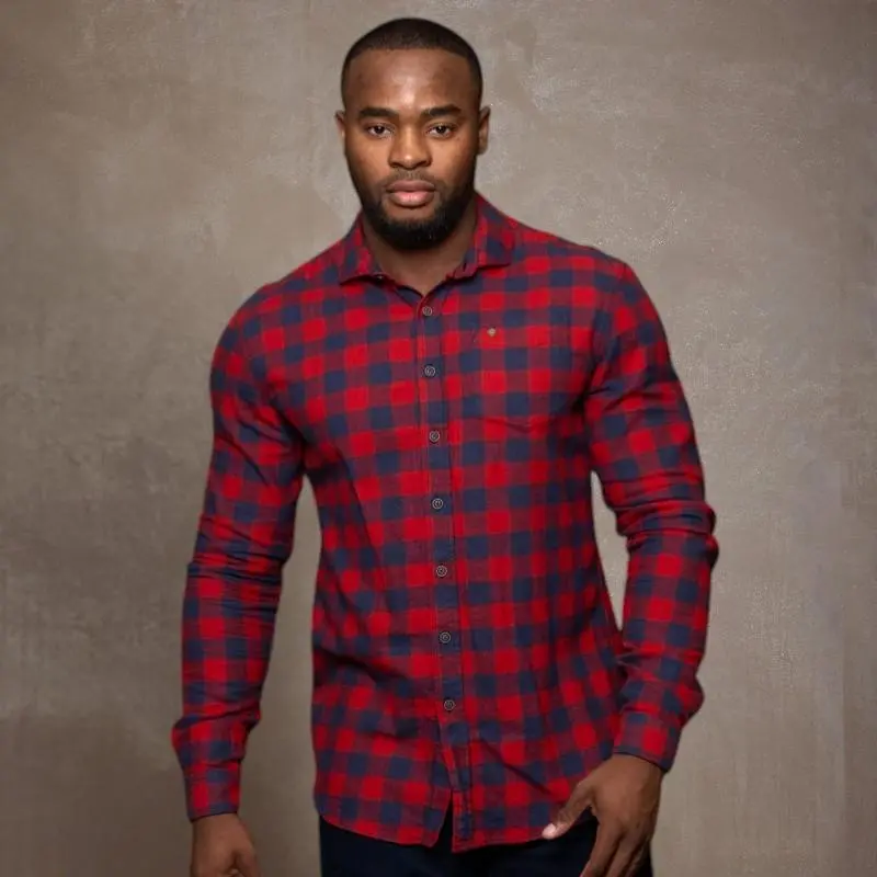 Dargle Gingham Flannel Slim Fit Shirt Masai  - Masai 1