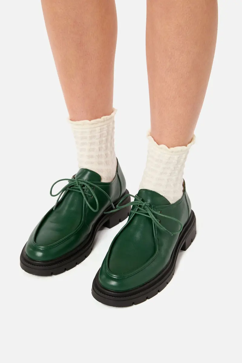 Dark Green Lace Up Brogue 1