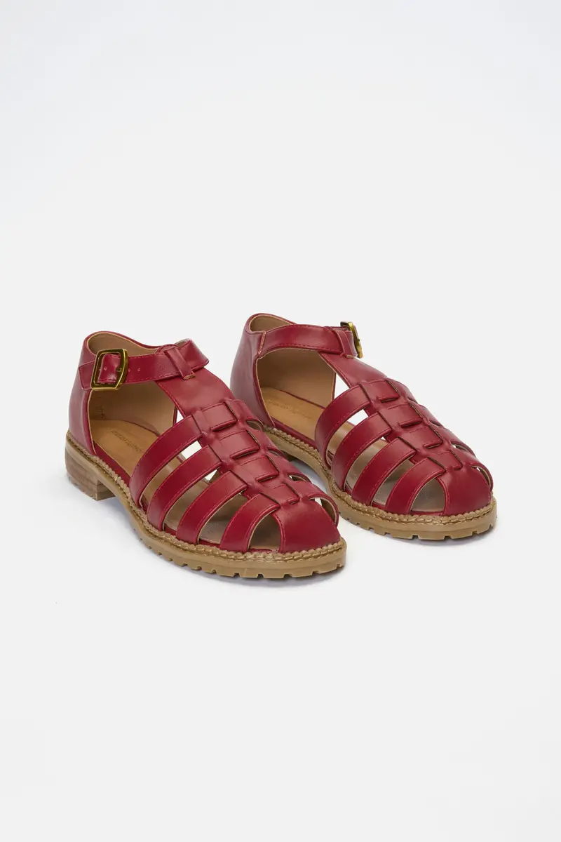 Dark Red Classic Sandal 1