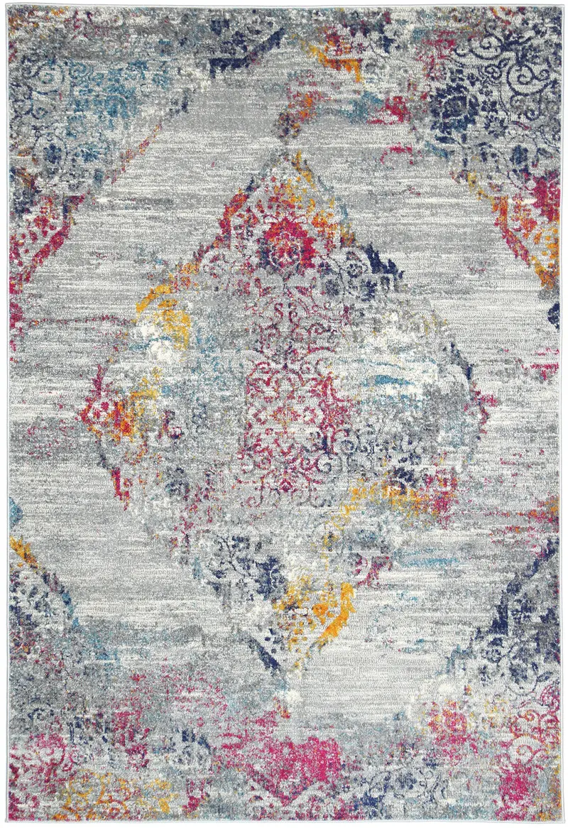 Delicate Ornate Multi-Coloured Rug 1
