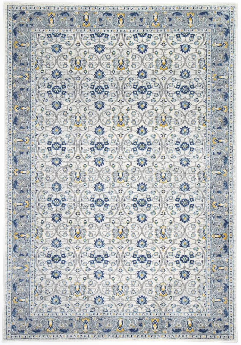 Delicate Rustic Blue Rug 1