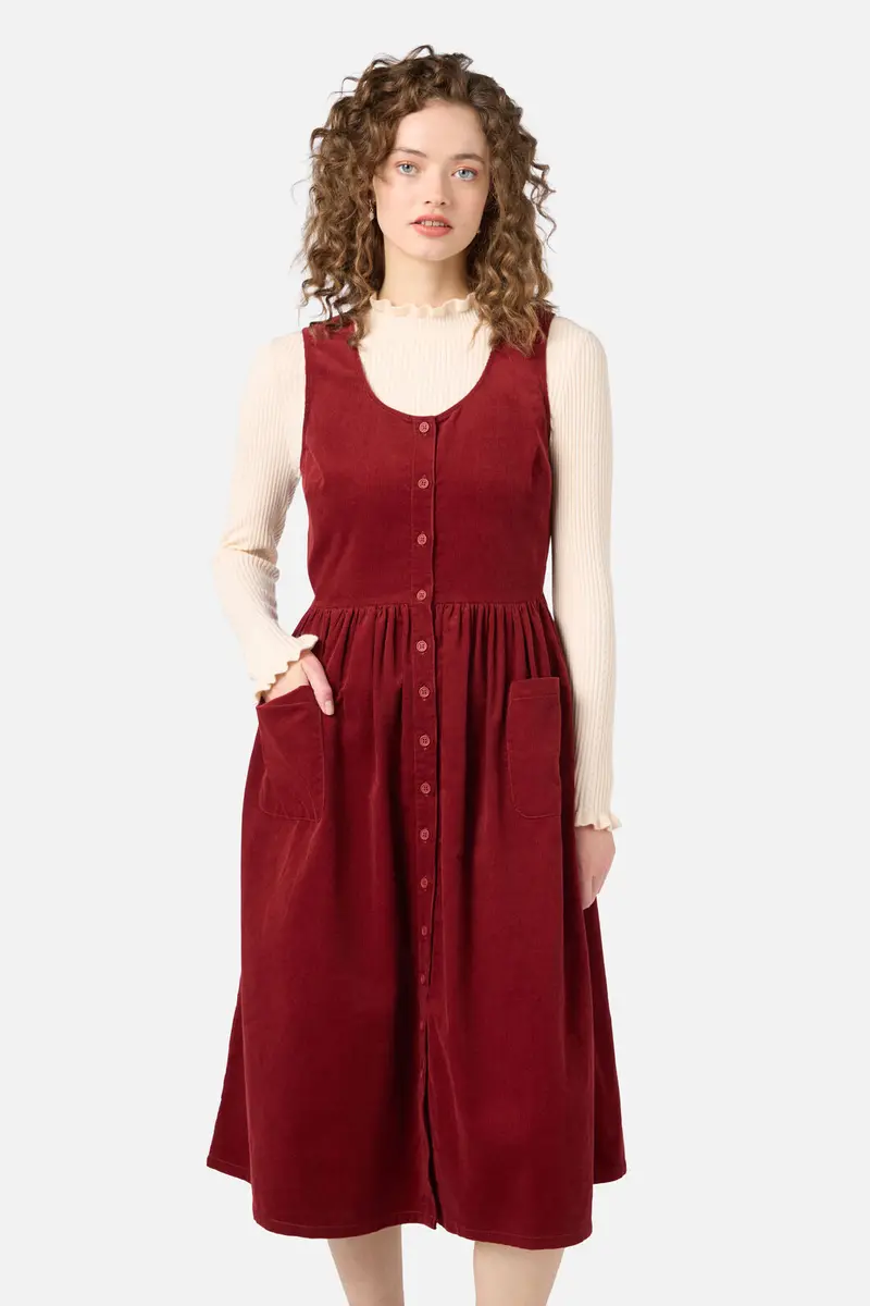 Demi Cord Pinafore Dress 1