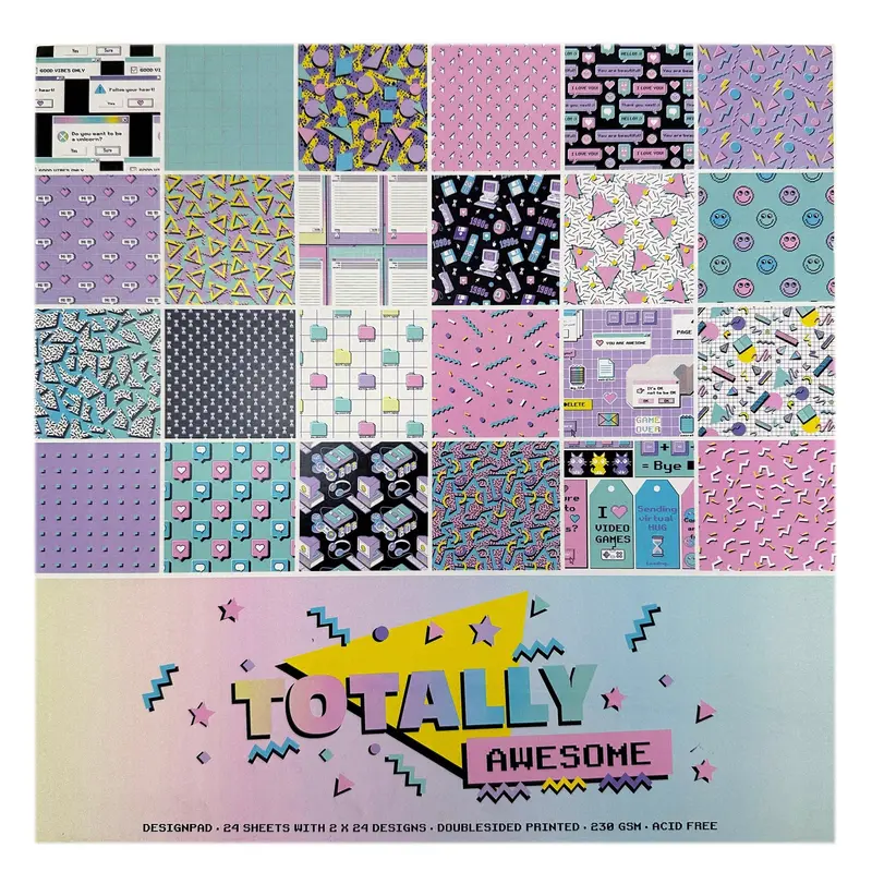 Design Pad 24 Sheets, Totally Awesome - 12X12in 1