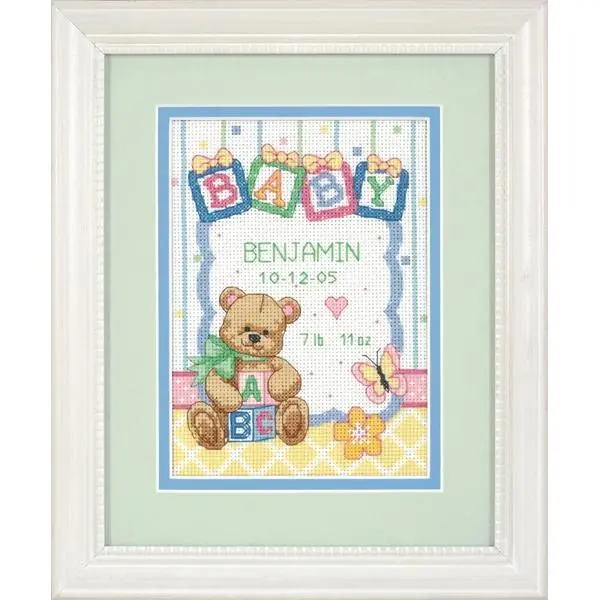Dimensions Stitch Kit, Baby Blocks Birth- 13X18cm 1