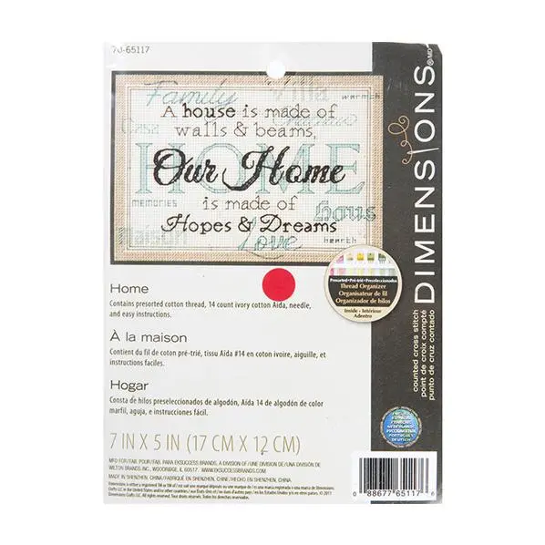 Dimensions Stitch Kit, Home- 17 X 12Cm 1