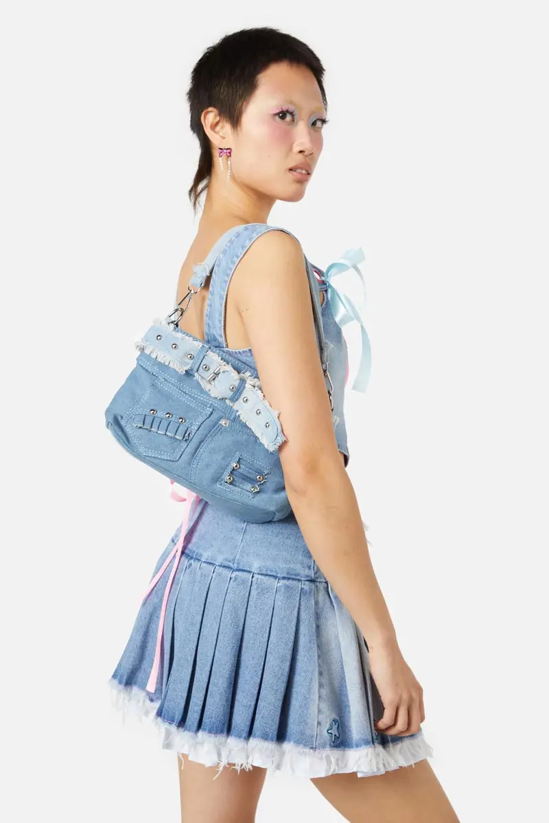 Distressed Denim Bag 1