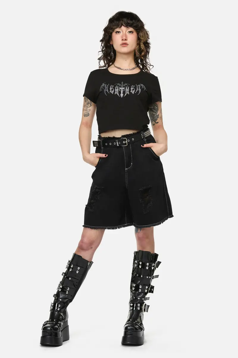 Divination Goth Crop Tee 1