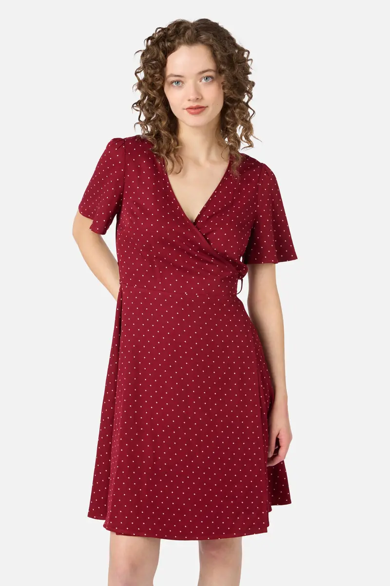 Dolly Spot Wrap Dress 1