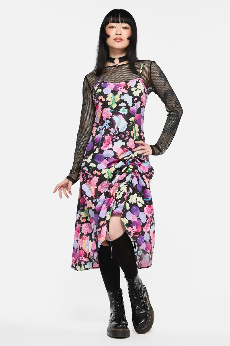 Dragons Grove Drawstring Slip Dress 1