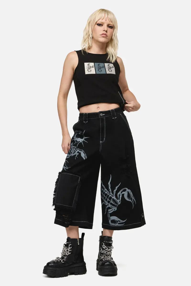 Dread Distressed Patch Jeans 1