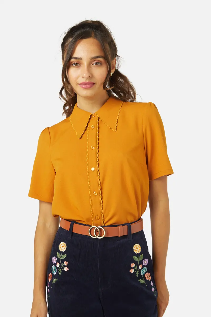 Dual-Circle Leather Belt