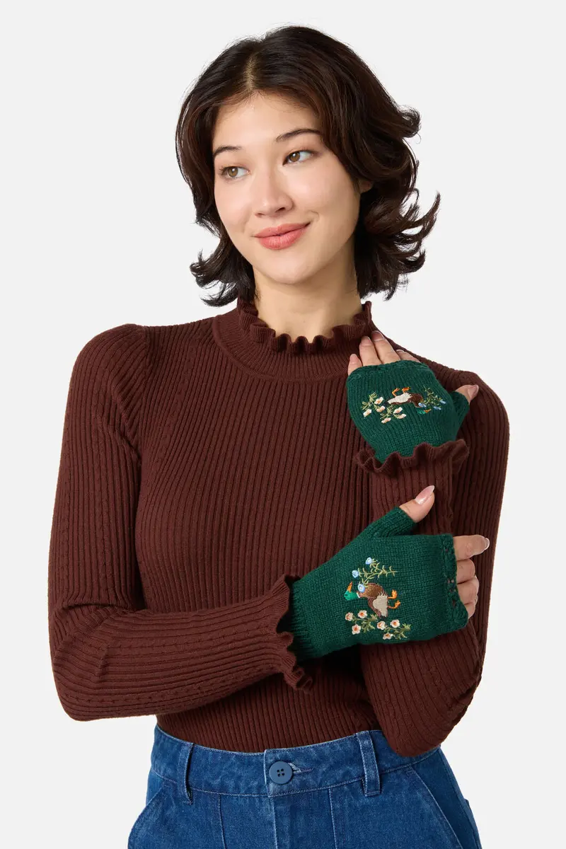 Duck Embroidered Gloves 1
