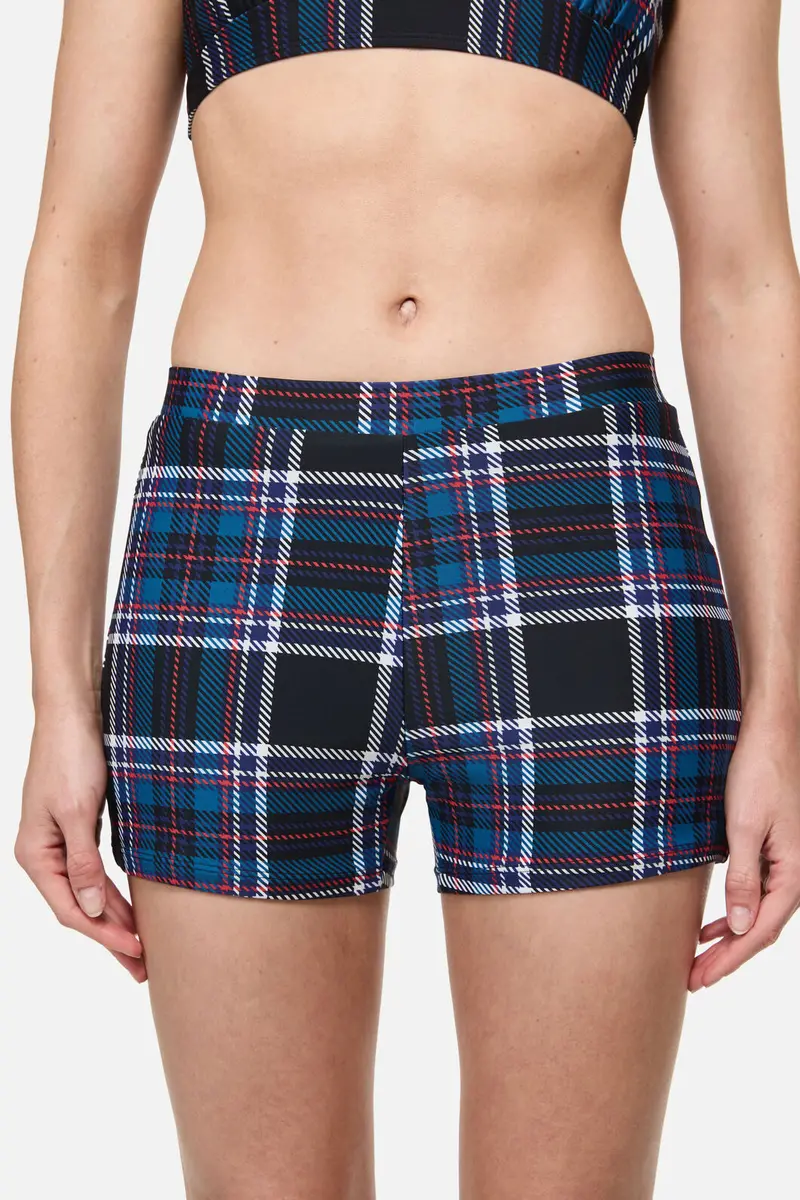 Edgy Tartan Bikini Bottom 1