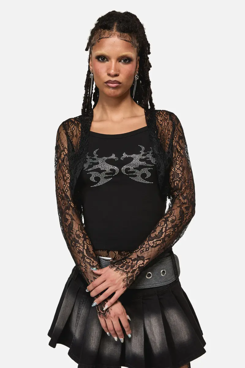 Ellen Lace Goth Sleeve Top 1